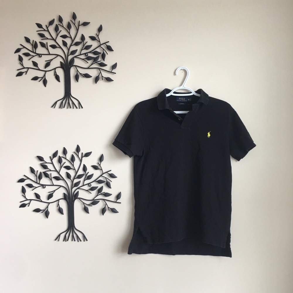 Polo By Ralph Lauren Black and Yellow Polo Shirt